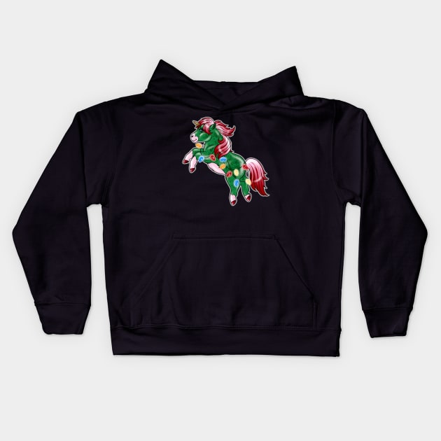 Xmas Unicorn Kids Hoodie by Huldra Tattoo